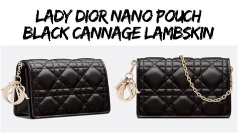 Lady Dior Nano Pouch Black Cannage Lambskin 